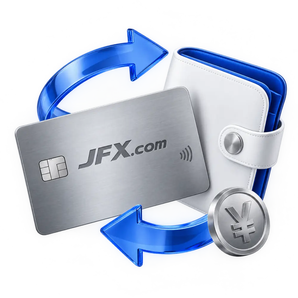 入出金の確認を表現したJFX.comの3Dイラスト